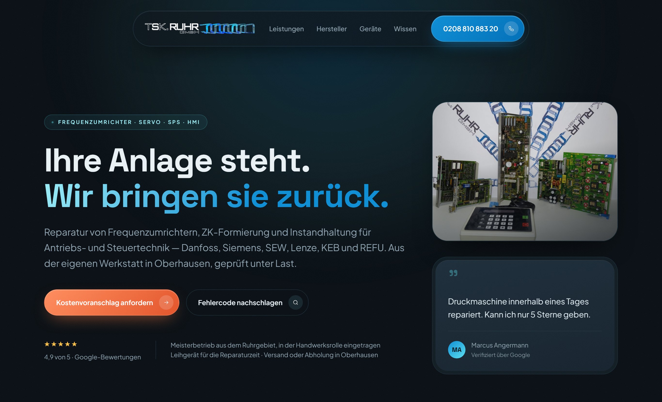 Referenz TSK.Ruhr, gebaut von nova.02:media